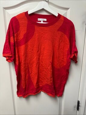 ⭐️Promotion: Red and Orange Abstract Short-Sleeve Shirt